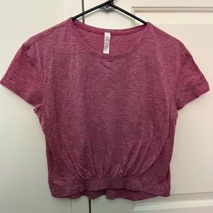 Lululemon Short Sleeve Cropped Shirt - Great Used Condition (Rose)